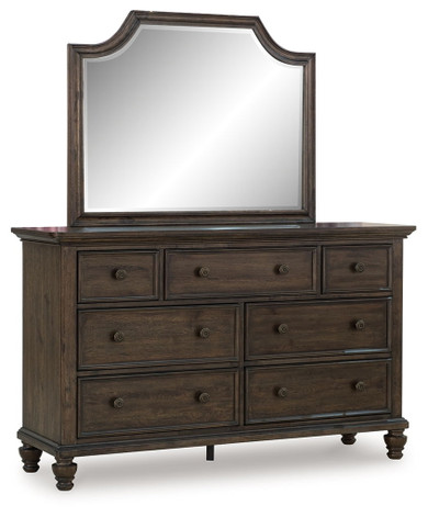 Veramond - Dark Brown - Dresser And Mirror