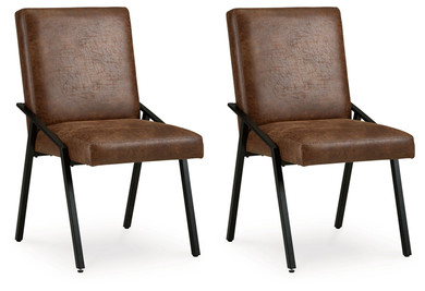 Zumbado - Brown / Black - Dining Upholstered Side Chair (Set of 2)