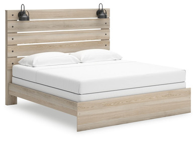 Senbry - Tan - King Panel Bed