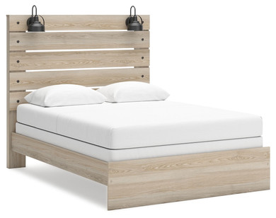 Senbry - Tan - Queen Panel Bed