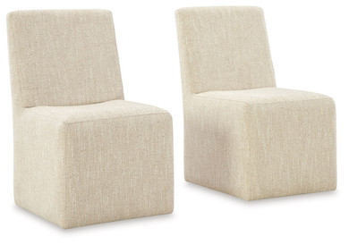 Mylarken - Beige - Dining Upholstered Side Chair (Set of 2)