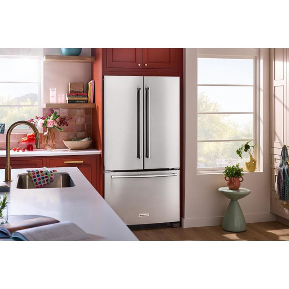 Kitchenaid® 20 cu. ft. 36-Inch Width Counter-Depth French Door Refrigerator with Interior Dispense KRFC136RPS