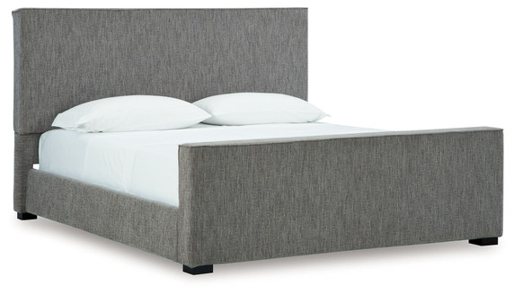 Steenlage - Gray - King Upholstered Bed