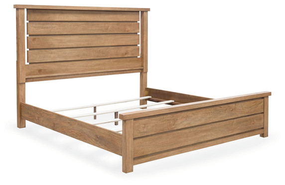 Kristiland - Light Brown - King Panel Bed