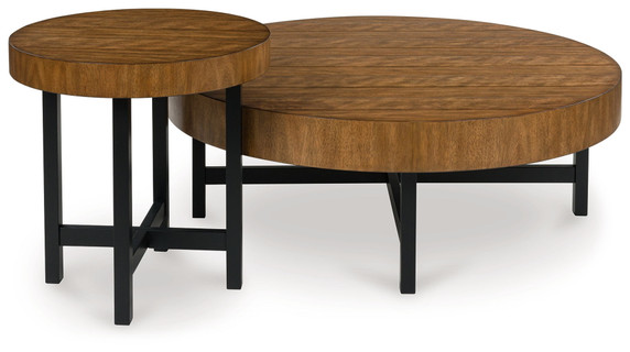 Steenlage - Brown / Black - Occasional Table Set (Set of 2) Steenlage - Brown / Black - Occasional Table Set (Set of 2)