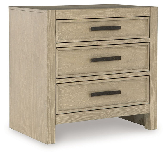 Calmoro - Gray - Three Drawer Night Stand