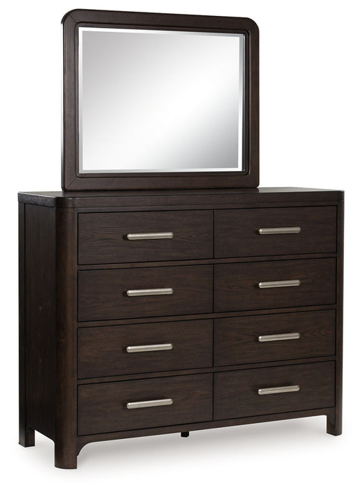 Breckington - Dark Brown - Dresser And Mirror