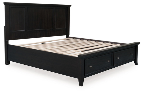 Bambori - Dark Brown - California King Panel Storage Bed