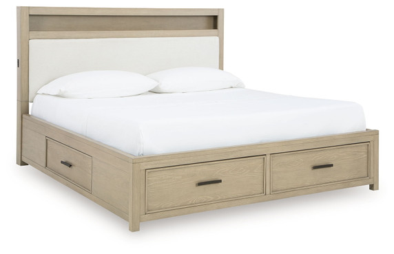 Calmoro - Gray - Queen Bookcase Bed