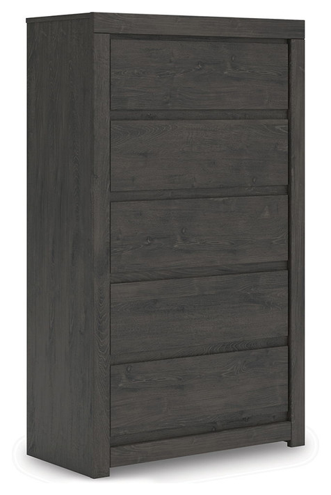 Parlayon - Charcoal - Five Drawer Chest