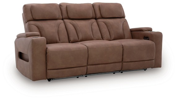 Point Clear - Caramel - Power Reclining Sofa / Adj Headrest