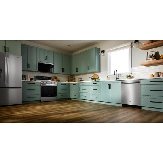 Whirlpool® 24-Inch Dishwasher with Total Coverage Wash Action and Auto Open Air Dry in Fingerprint Resistant Stainless Steel WDTS8024SZ