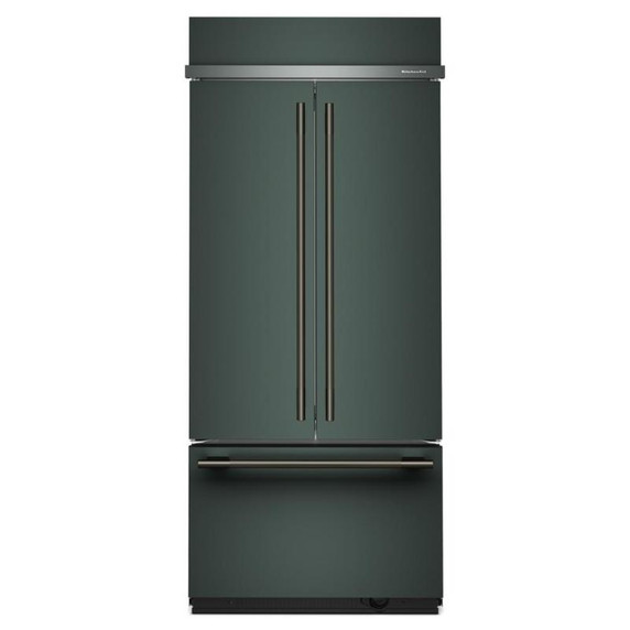 Kitchenaid® 20.8 Cu. Ft. 36" Built-In French Door Bottom Mount Refrigerator with Platinum Interior KBFN536SJP