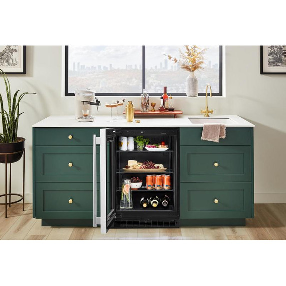 Kitchenaid® 24"" Undercounter Refrigerator with Glass Door KURL324SSB