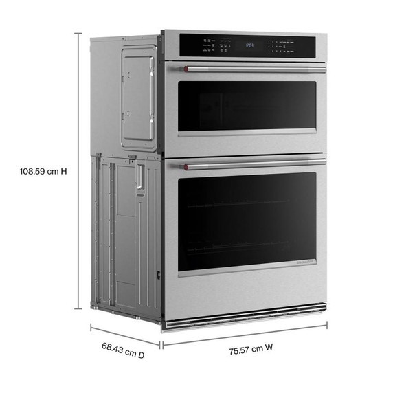 Kitchenaid® 30-inch Electric Combo Wall Oven with No Preheat Air Fry Mode - PrintShield™ Finish KOEC530SPS