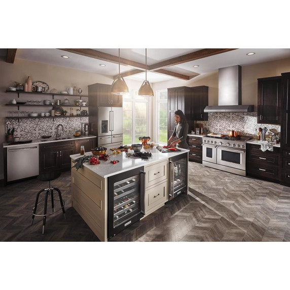 Kitchenaid® 48'' 585 or 1170 CFM Motor Class Commercial-Style Wall-Mount Canopy Range Hood KVWC958KSS