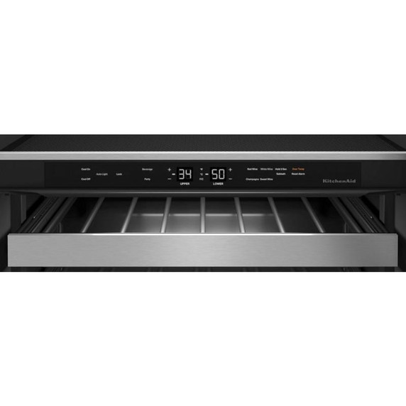 Kitchenaid® 24" Beverage Center with Glass Door and Metal-Front Racks KUBL314KSS