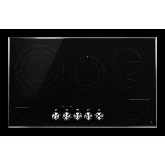 Jennair® 36" Lustre Stainless Radiant Glass Cooktop with Halo-Effect Knobs JEC3536HS