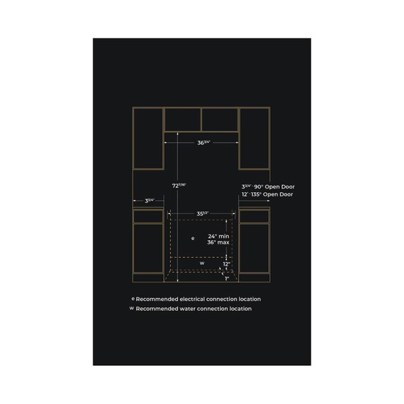 Jennair® RISE™ 72” Counter-Depth French Door Refrigerator with Obsidian Interior JFFCC72EHL