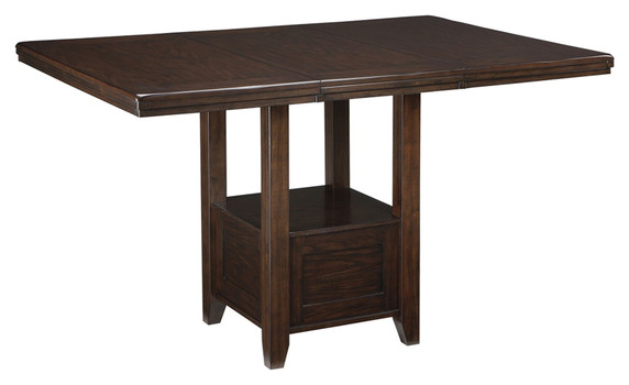 Haddigan - Dark Brown - Rectangular Dining Room Counter Extension Table Haddigan - Dark Brown - Rectangular Dining Room Counter Extension Table