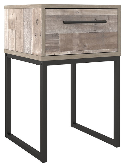 Neilsville - Whitewash - One Drawer Night Stand - Vinyl-Wrapped Neilsville - Whitewash - One Drawer Night Stand - Vinyl-Wrapped