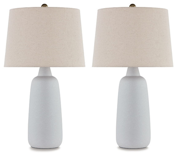 Avianic - White - Ceramic Table Lamp (Set of 2)
