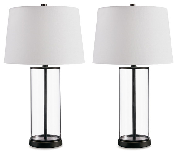 Wilmburgh - Clear / Bronze Finish - Glass Table Lamp (Set of 2)