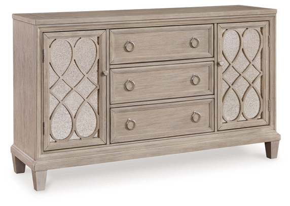 Jorlaina - Light Grayish Brown - Dining Room Server