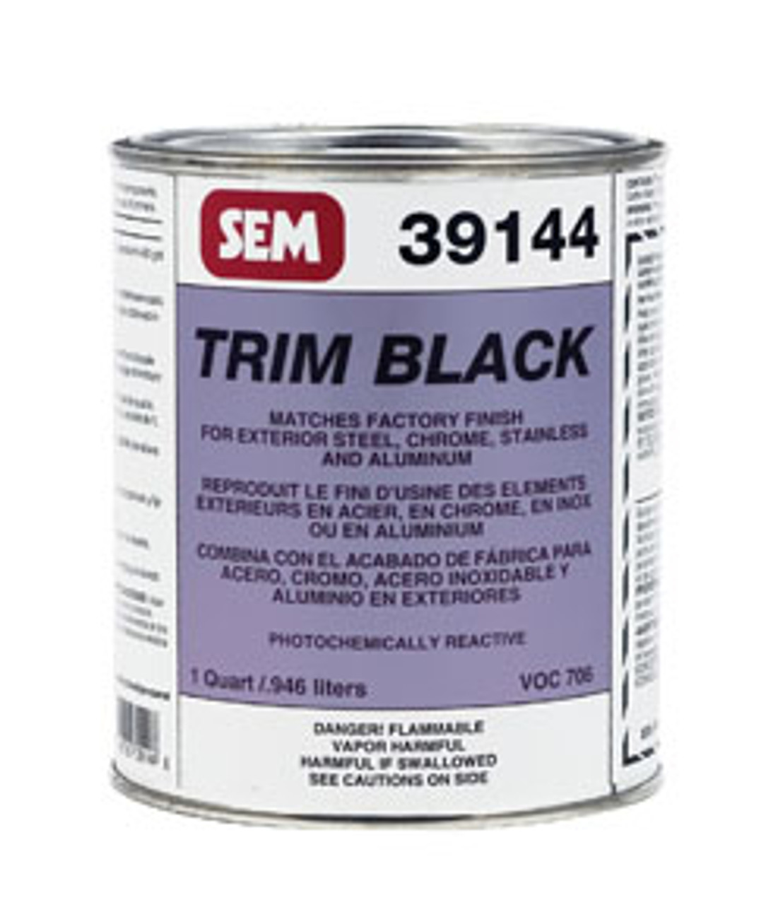 SEM Trim Paint Satin Black Aerosol 15 oz