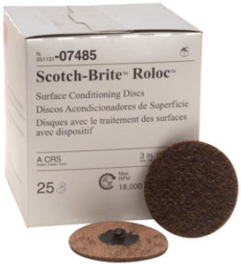 Scotch-Brite Roloc Surface Conditioning Disc 07485 Brown 3 Coarse 25/box