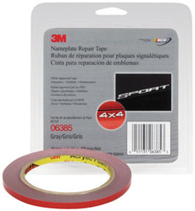Nameplate Repair Tape 06385 Gray .236 x 5 Yds 30 mil