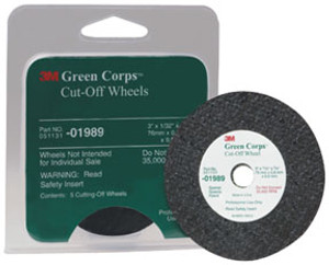 Green Corps Cut-Off Wheel 01989 3 x 1/32 x 3/8 5 wheels/pk Green Corps Cut-Off Wheel 01989 3 x 1/32 x 3/8 5 wheels/pk