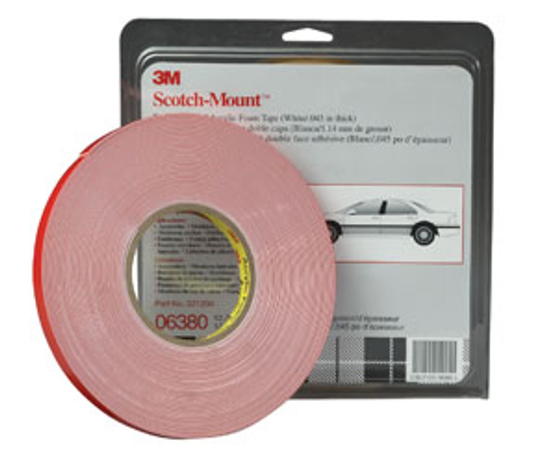 Automotive Acrylic Plus Attachment Tape 06382 Black 1/2 X 20 Yds 45 mil