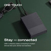 Seagate One Touch 4TB Portable External Hard Drive, USB-C, Space Gray
