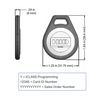 HID Global - 1346 ProxKey III - HID Proximity Key Fob Dimensions