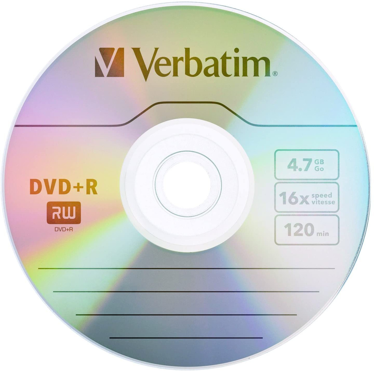 Verbatim 95033 DVD+R 4.7GB 16X Disc - Spindle of 25 disc