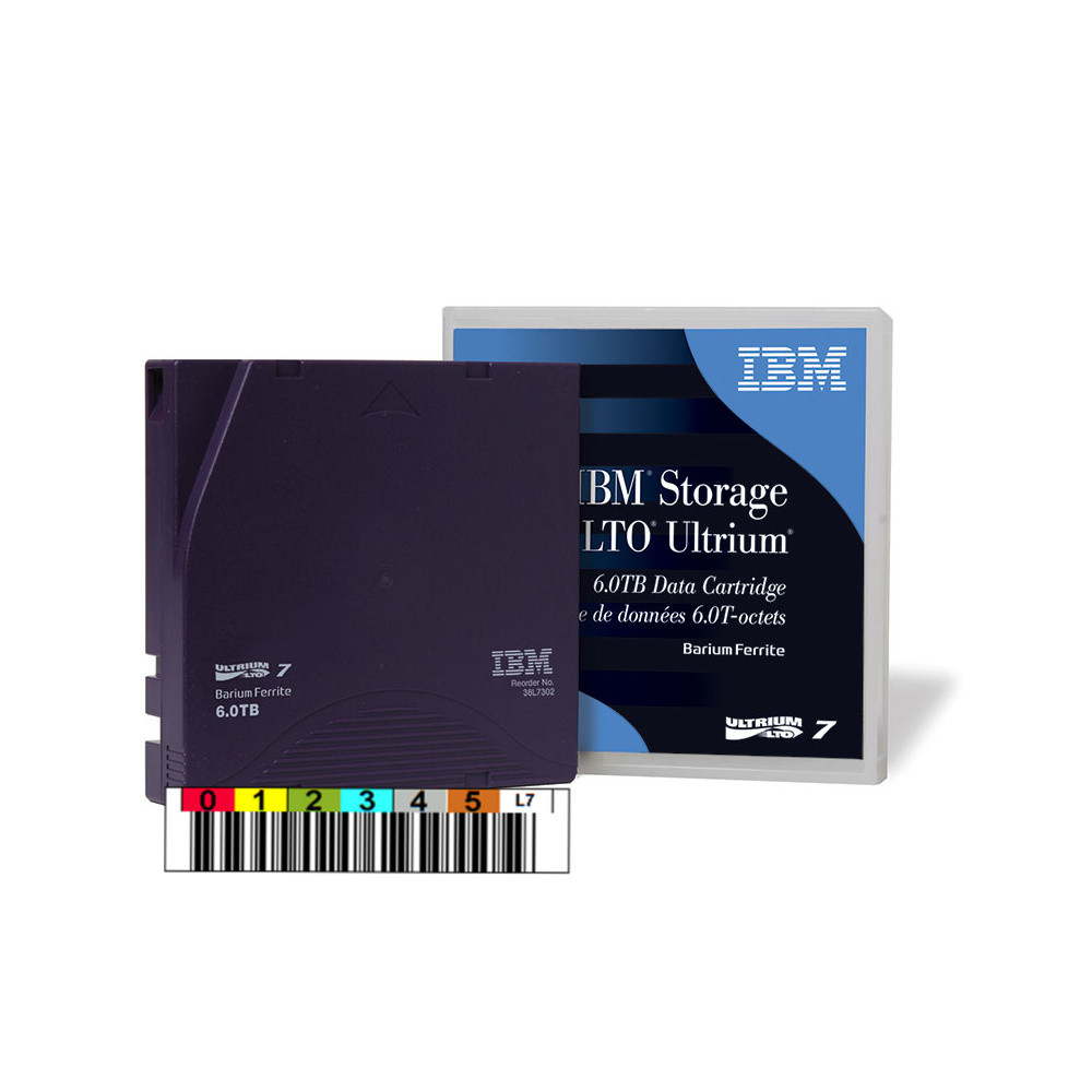 IBM LTO Ultrium 7 Tape with Custom Barcode Label 38L7302-BC
