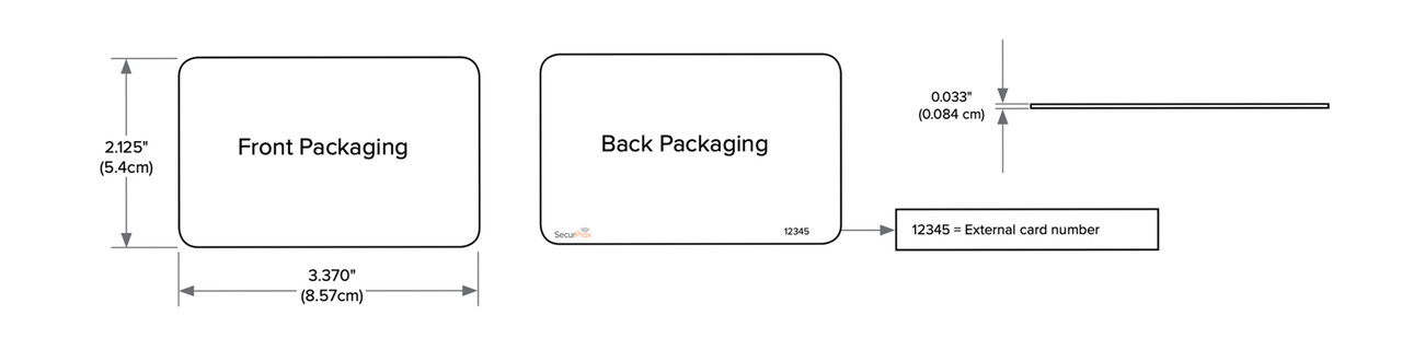 SecurProx 125kHz Proximity PVC Cards 26-Bit 1386 Compatible