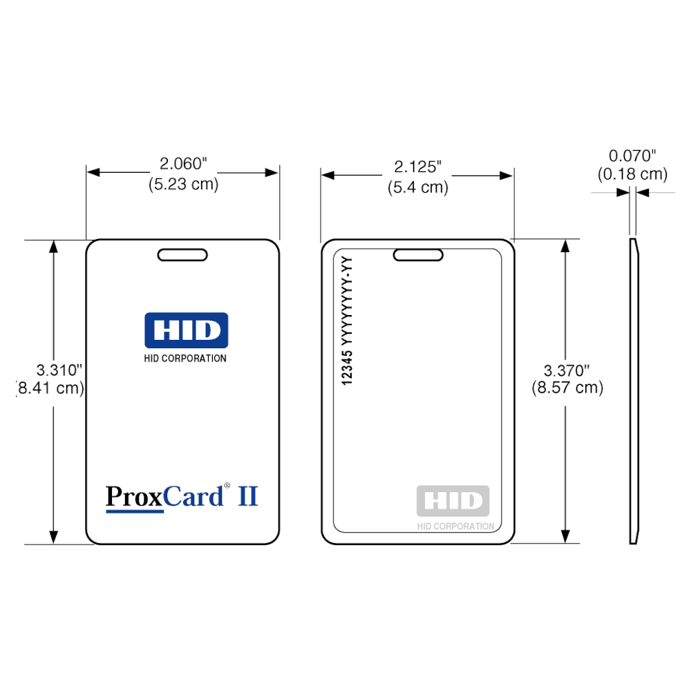 HID 1326 ProxCard® II Cards - Pre-Programmed for Easy Integration