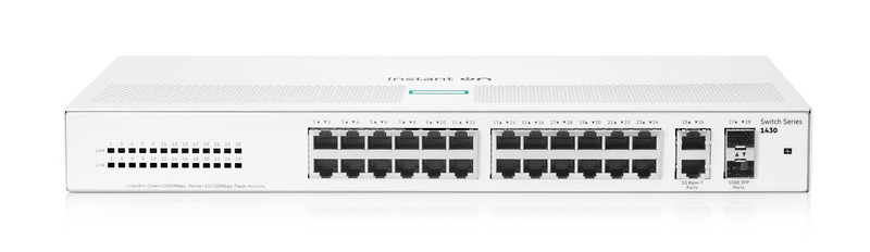 Aruba Instant On 1430 Switch 26-Port Gigabit 2-SFP | TapeandMedia.com