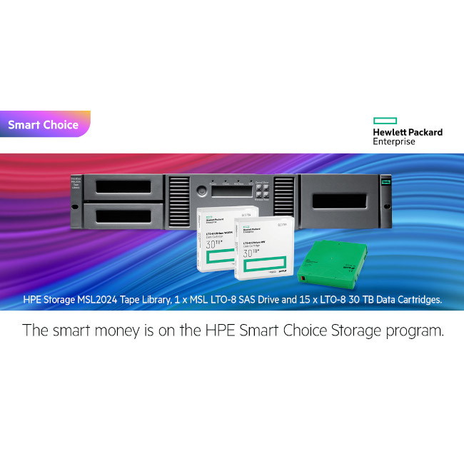 HPE MSL2024 Tape Library 1x MSL LTO-8 SAS Drive (Bundle
