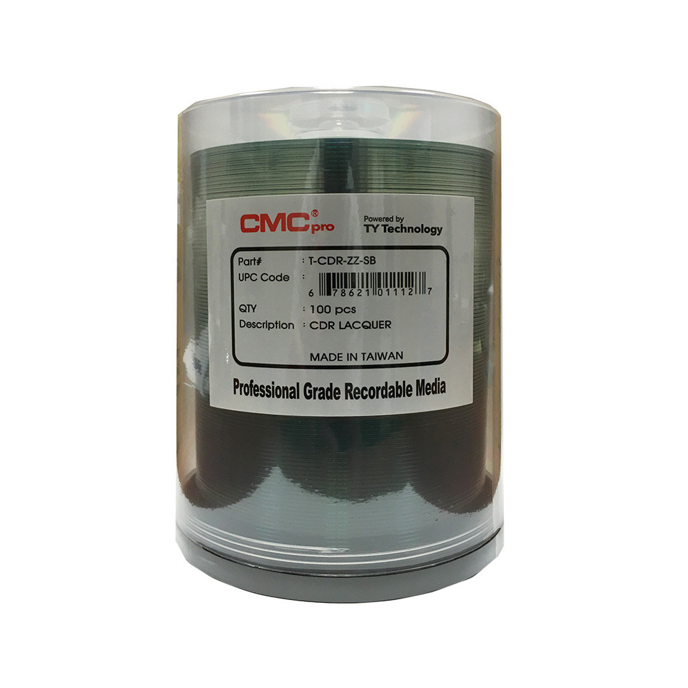 CMC Pro CD-R Disc Silver Lacquer Thermal Printable - T-CDR-ZZ-SB