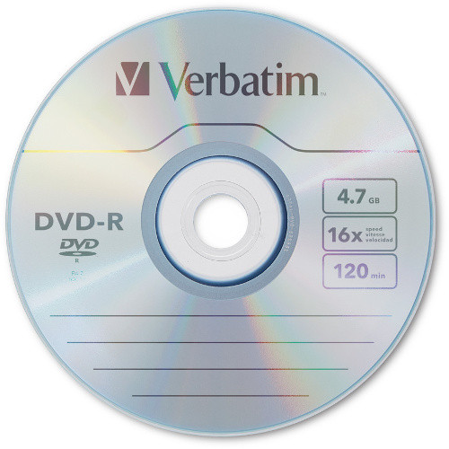 Verbatim DVD-R 4.7GB 16X Branded - 100PK Spindle - 95102