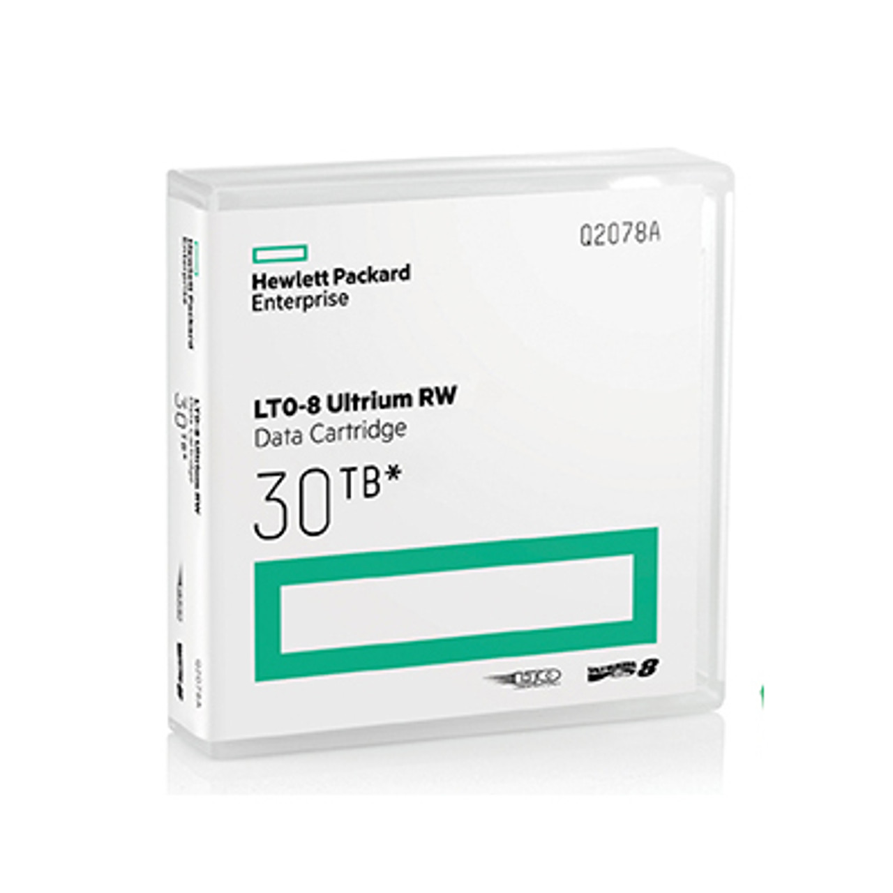 HPE LTO 8 Tape with Custom Barcode Label (BaFe) Q2078A-BC