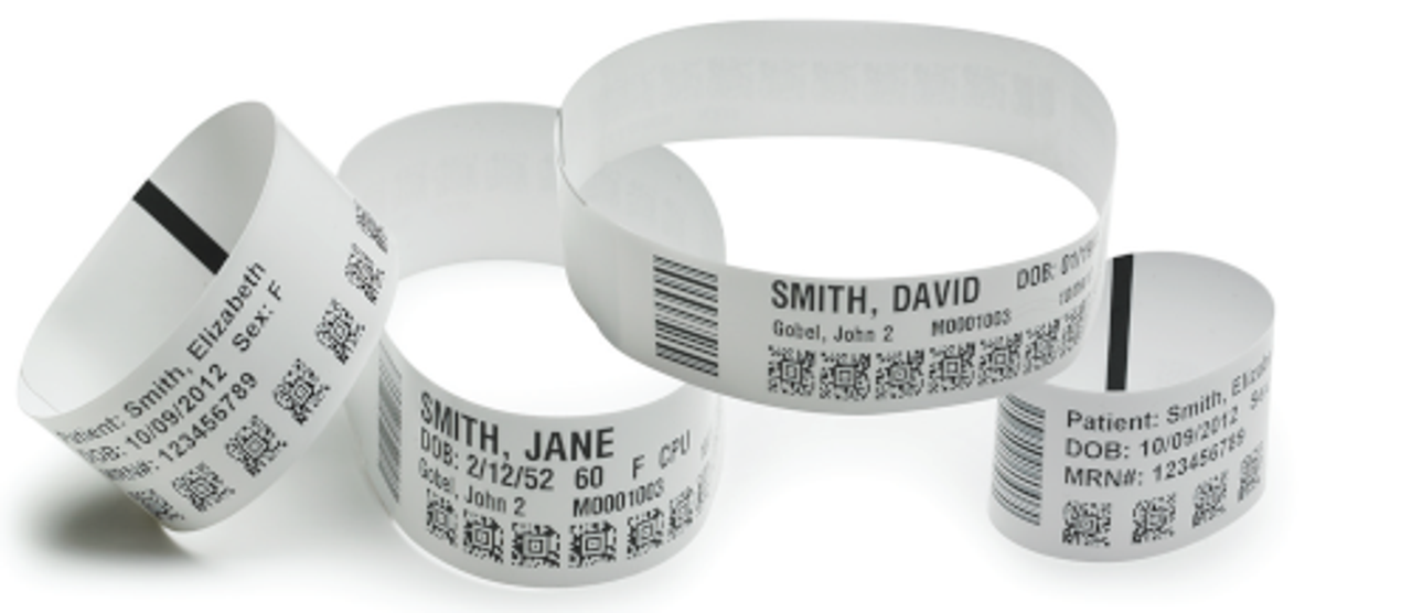 Zebra 10015355K - 1 in. x 11 in. Wristbands - Z-Band UltraSoft Wristband  Cartridge Kit (White)