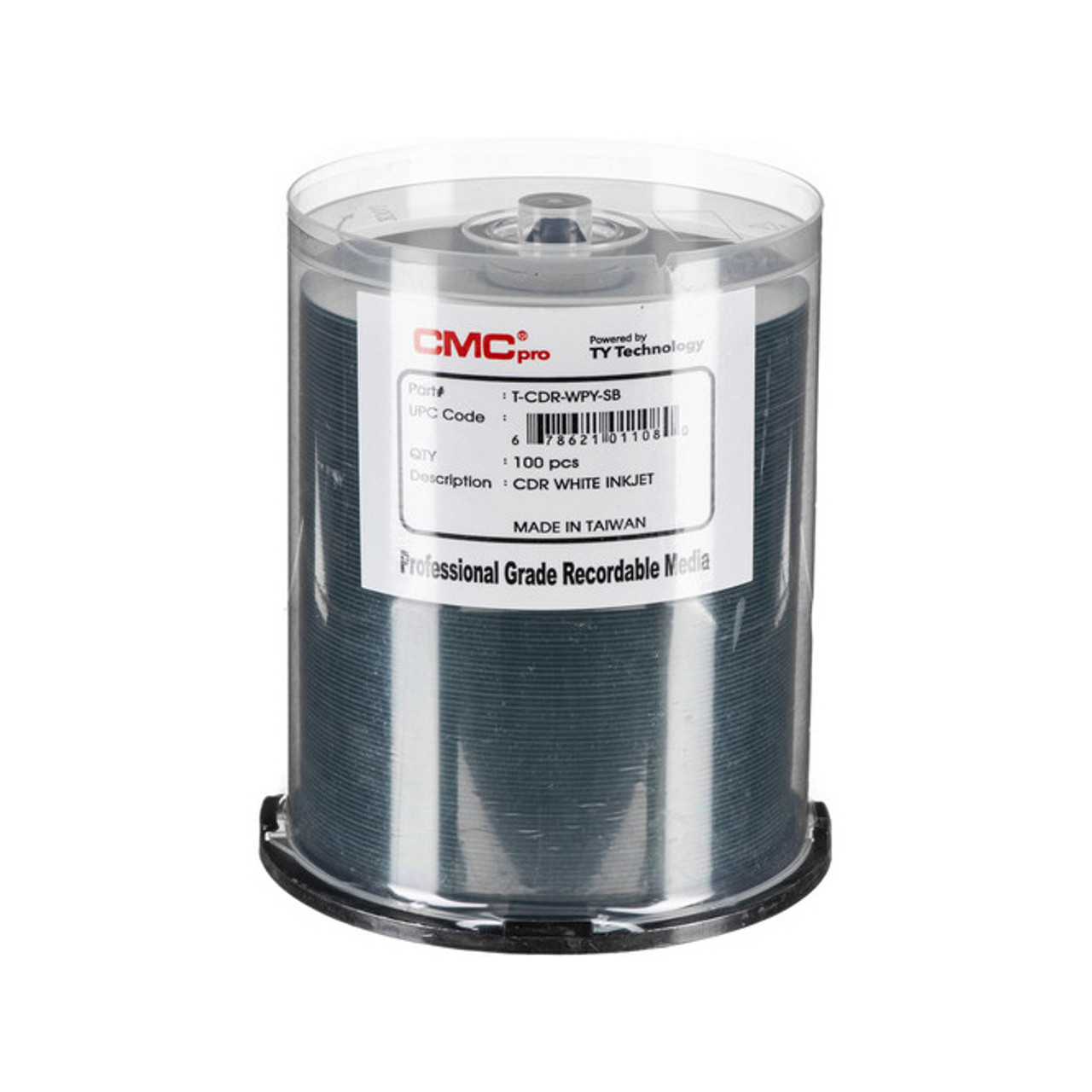 CMC Pro T-CDR-ZZ-SB CD-R Disc 80min/700MB/52x Silver Lacquer Surface - 600  Count Box - (6)100 Disc Spindles