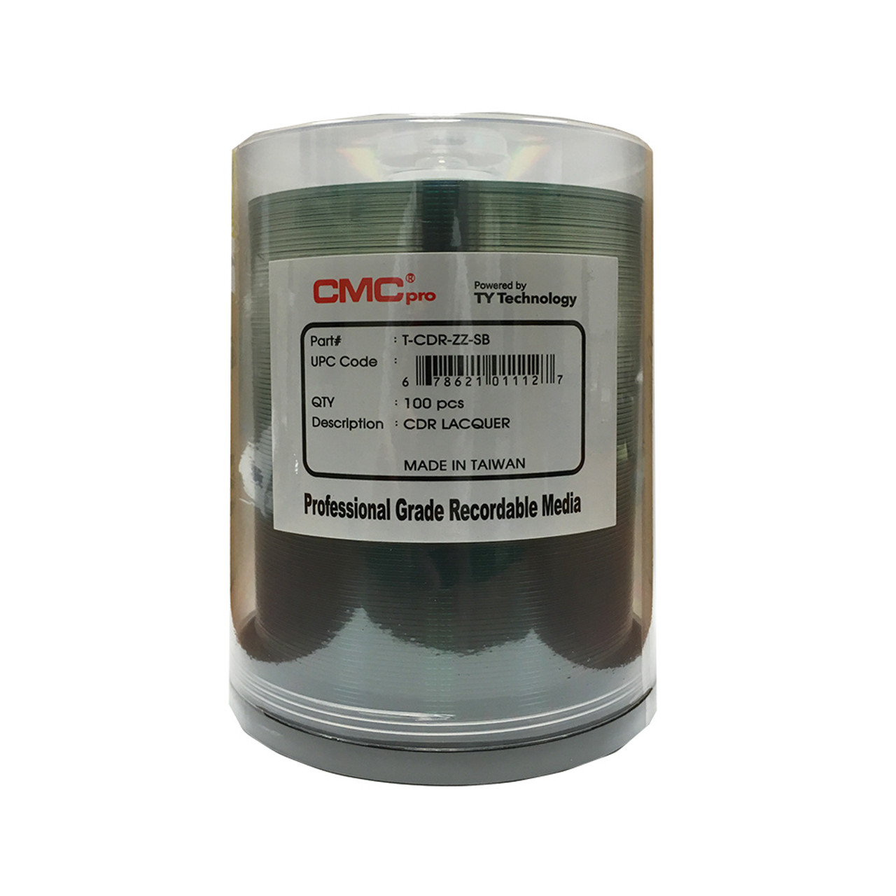 CMC Pro CD-R Disc Silver Lacquer Thermal Printable - T-CDR-ZZ-SB