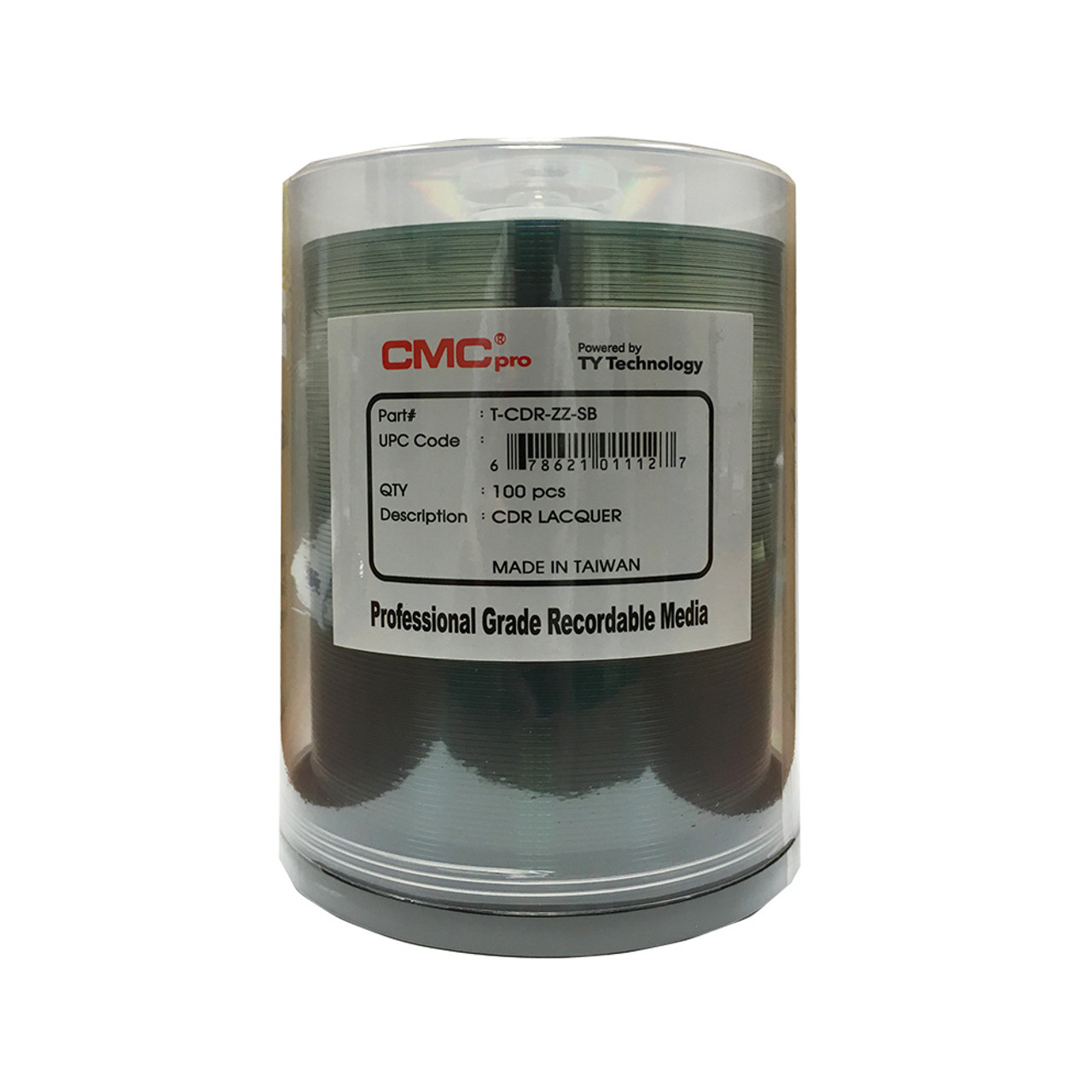 CMC Pro CD-R White Inkjet Hub Printable Disc - T-CDR-WPP-SK.