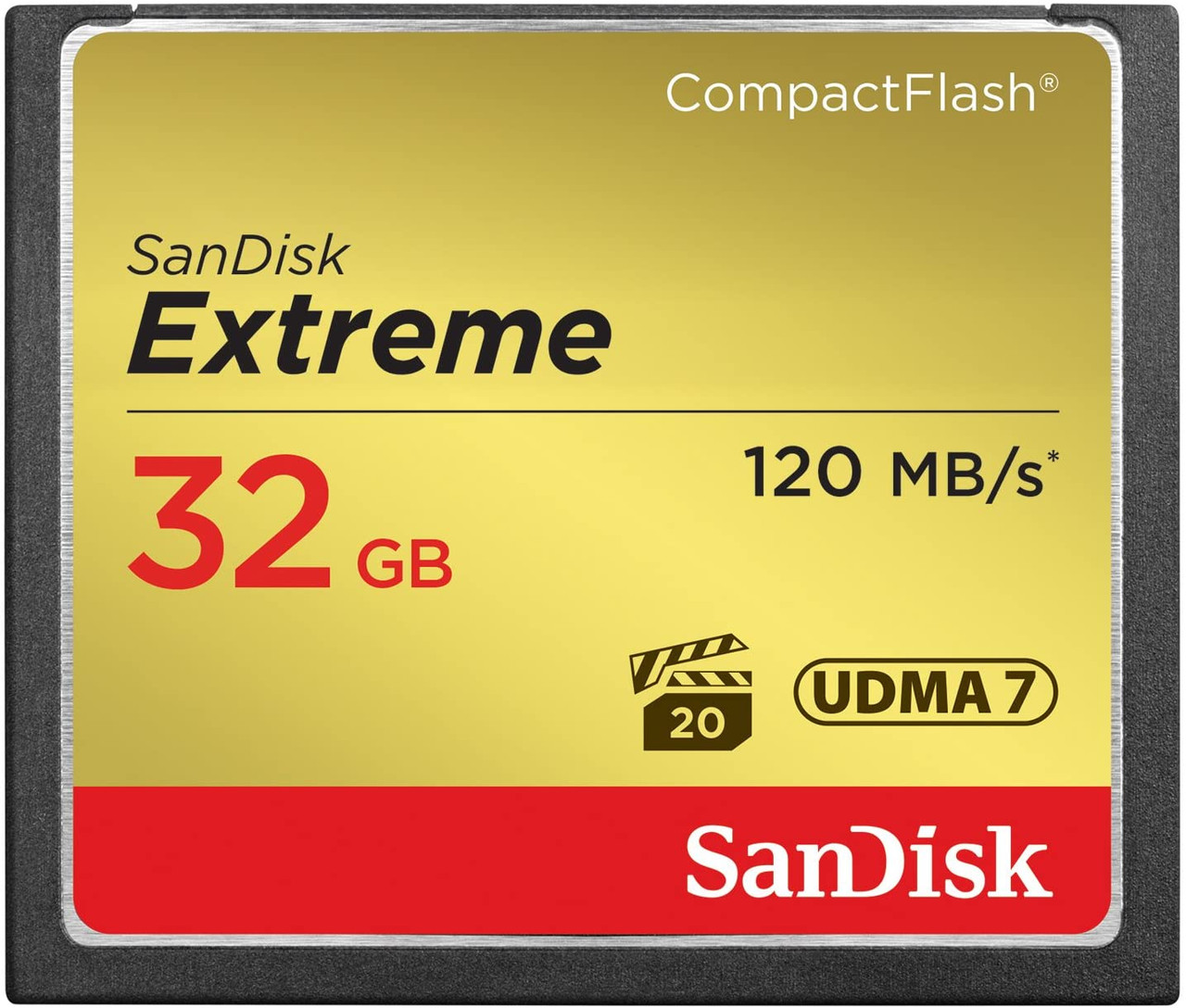 SanDisk 32GB Extreme Compact Flash Memory Card SDCFXS-032G-A46