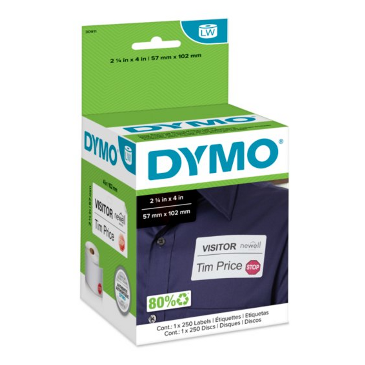 Dymo 30911 Time Expiring Name Badge Labels